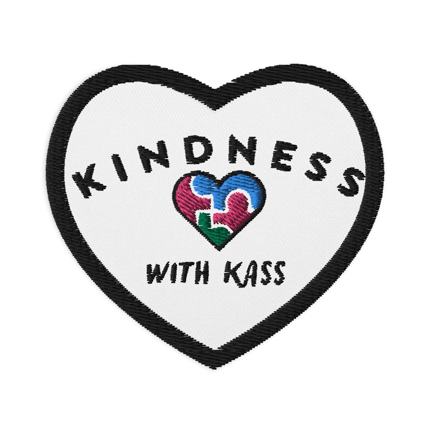 Kindness With Kass Logo Embroidered patches