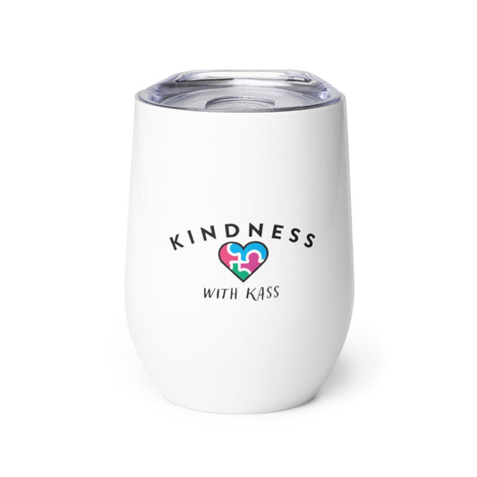 Kindness With Kass Logo Wine tumbler